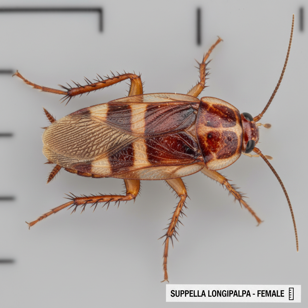 Brown-Banded Cockroach (Supella longipalpa) — Iowa pest